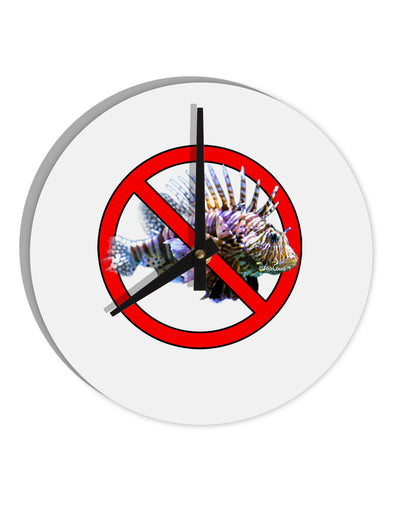 No Lionfish 10 InchRound Wall Clock-Wall Clock-TooLoud-White-Davson Sales