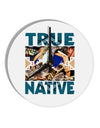 True Native American 10 InchRound Wall Clock-Wall Clock-TooLoud-White-Davson Sales