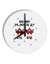 Be My Player 2 10 InchRound Wall Clock-Wall Clock-TooLoud-White-Davson Sales