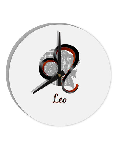 Leo Symbol 10 InchRound Wall Clock-Wall Clock-TooLoud-White-Davson Sales