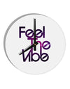 Feel The Vibe 10 InchRound Wall Clock-Wall Clock-TooLoud-White-Davson Sales