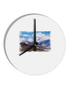 Pikes Peak 10 InchRound Wall Clock-Wall Clock-TooLoud-White-Davson Sales