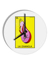 La Chancla Loteria Solid 10 InchRound Wall Clock by TooLoud-Wall Clock-TooLoud-White-Davson Sales