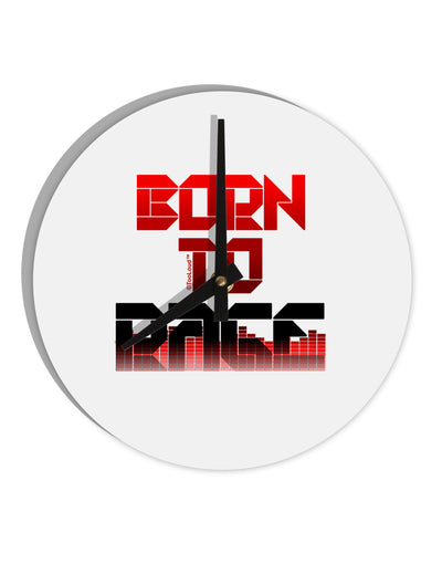 Born To Rage Red 10 InchRound Wall Clock-Wall Clock-TooLoud-White-Davson Sales