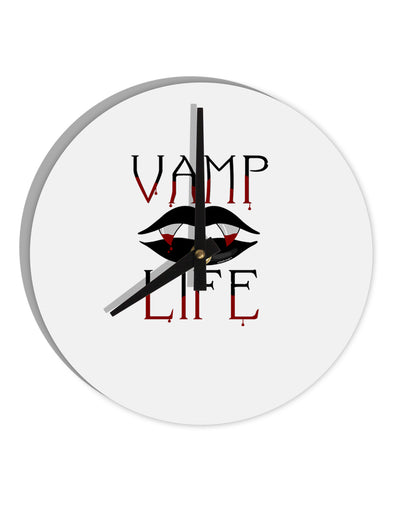 Vamp Life 10 InchRound Wall Clock-Wall Clock-TooLoud-White-Davson Sales