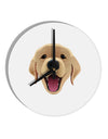 Cute Golden Retriever Puppy Face 10 InchRound Wall Clock-Wall Clock-TooLoud-White-Davson Sales