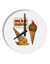 Suck It Up Buttercup Icecream 10 InchRound Wall Clock-Wall Clock-TooLoud-White-Davson Sales