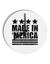 Made in Merica - Stars and Stripes Design 10 InchRound Wall Clock-Wall Clock-TooLoud-White-Davson Sales