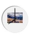 Pikes Peak CO Mountains Text 10 InchRound Wall Clock by TooLoud-Wall Clock-TooLoud-White-Davson Sales