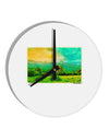 Mountain Sunset Watercolor 10 InchRound Wall Clock-Wall Clock-TooLoud-White-Davson Sales