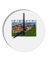 Colorado Mountains Forrest Text 10 InchRound Wall Clock-Wall Clock-TooLoud-White-Davson Sales