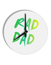 Rad Dad Design - 80s Neon 10 InchRound Wall Clock-Wall Clock-TooLoud-White-Davson Sales