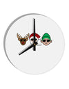 The X-mas Squad 10 InchRound Wall Clock-Wall Clock-TooLoud-White-Davson Sales