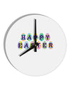 Easter Eggs Happy Easter 10 InchRound Wall Clock-Wall Clock-TooLoud-White-Davson Sales