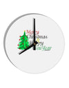 Merry Christmas & Happy New Year 10 InchRound Wall Clock-Wall Clock-TooLoud-White-Davson Sales