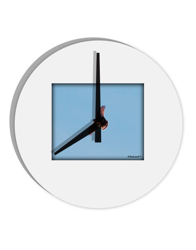 Soaring Peregrine 10 InchRound Wall Clock-Wall Clock-TooLoud-White-Davson Sales