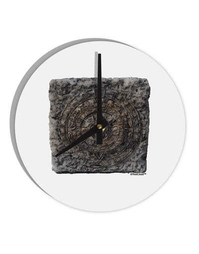 Stone Carving Watercolor 10 InchRound Wall Clock-Wall Clock-TooLoud-White-Davson Sales