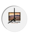 Colorado Sand Dunes Text 10 InchRound Wall Clock-Wall Clock-TooLoud-White-Davson Sales