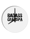 Badass Grandpa 10 InchRound Wall Clock by TooLoud-Wall Clock-TooLoud-White-Davson Sales