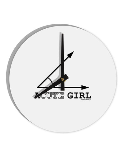 Acute Girl 10 InchRound Wall Clock-Wall Clock-TooLoud-White-Davson Sales