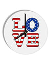 American Love Design 10 InchRound Wall Clock by TooLoud-Wall Clock-TooLoud-White-Davson Sales