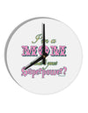 I'm a Mom - What's Your Superpower - Pink 10 InchRound Wall Clock by TooLoud-Wall Clock-TooLoud-White-Davson Sales