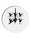 Nine Ladies Dancing 10 InchRound Wall Clock-Wall Clock-TooLoud-White-Davson Sales