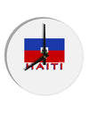 Haiti Flag 10 InchRound Wall Clock-Wall Clock-TooLoud-White-Davson Sales