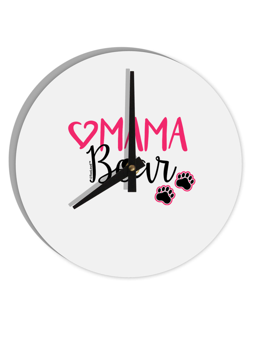 Mama Bear Paws 10 InchRound Wall Clock-Wall Clock-TooLoud-White-Davson Sales