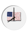 Veterans Scripted Flag 10 InchRound Wall Clock-Wall Clock-TooLoud-White-Davson Sales