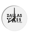 Dallas Y'all - Boots - Texas Pride 10 InchRound Wall Clock by TooLoud-Wall Clock-TooLoud-White-Davson Sales