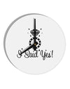 I Said Yes - Diamond Ring 10 InchRound Wall Clock-Wall Clock-TooLoud-White-Davson Sales