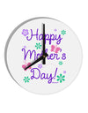 Happy Mother's Day Design 10 InchRound Wall Clock by TooLoud-Wall Clock-TooLoud-White-Davson Sales