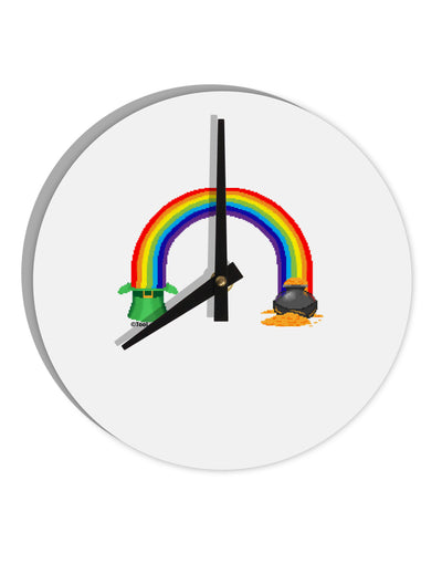 Pixel Pot of Gold 10 InchRound Wall Clock-Wall Clock-TooLoud-White-Davson Sales