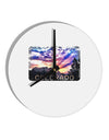 Colorado Rainbow Sunset Text 10 InchRound Wall Clock-Wall Clock-TooLoud-White-Davson Sales