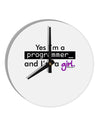 TooLoud Yes I am a Programmer Girl 10 InchRound Wall Clock-Wall Clock-TooLoud-White-Davson Sales