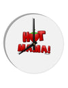 Hot Mama Chili Heart 10 InchRound Wall Clock-Wall Clock-TooLoud-White-Davson Sales