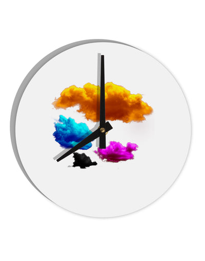 CMYK Clouds 10 InchRound Wall Clock-Wall Clock-TooLoud-White-Davson Sales