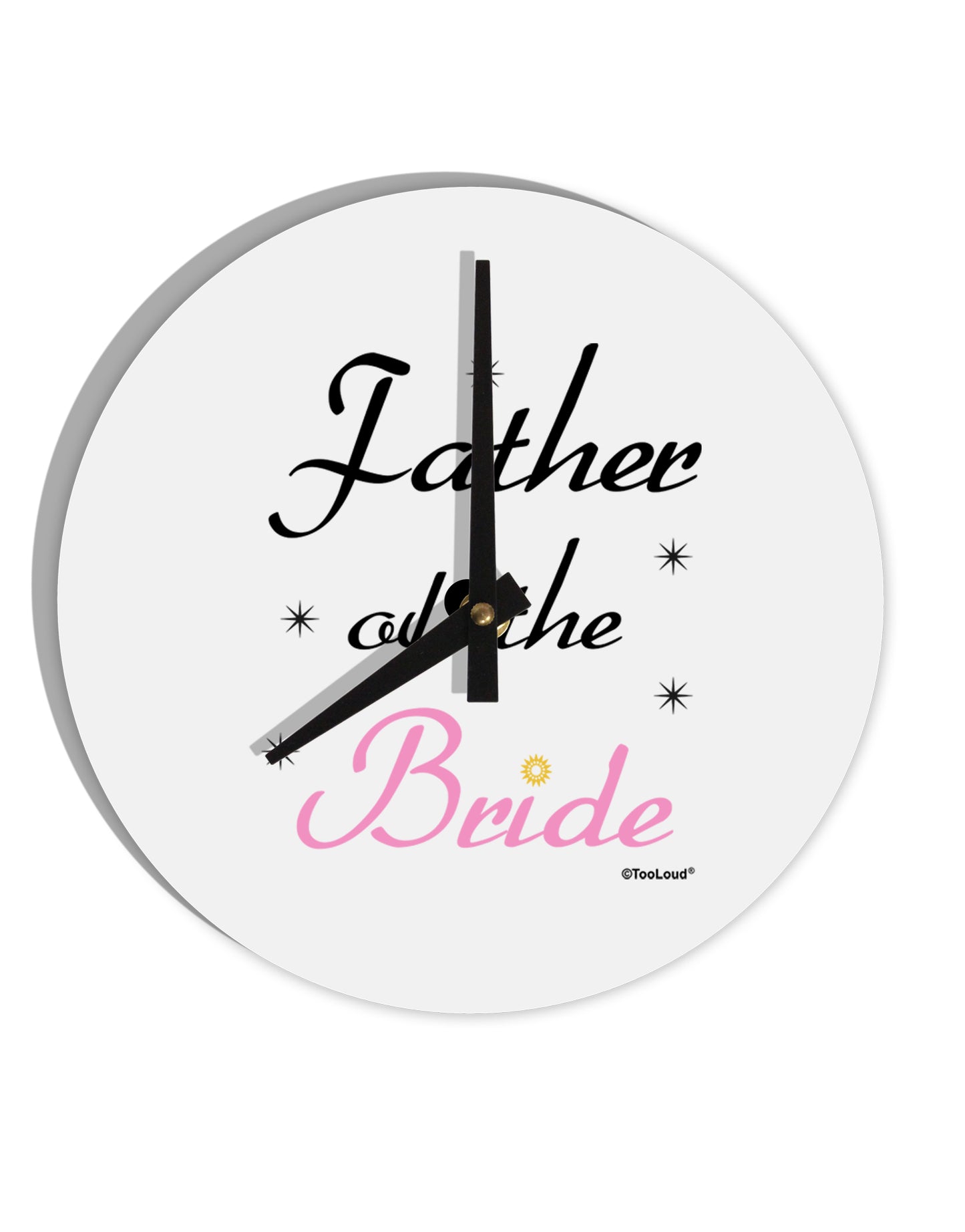 Father of the Bride wedding 10 InchRound Wall Clock by TooLoud-Wall Clock-TooLoud-White-Davson Sales