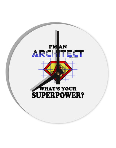 Architect - Superpower 10 InchRound Wall Clock-Wall Clock-TooLoud-White-Davson Sales