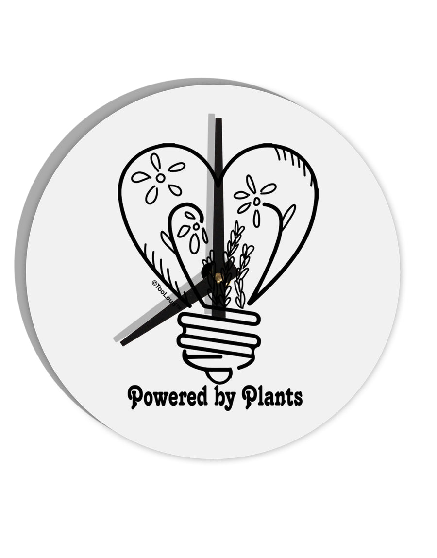 TooLoud Powered by Plants 10 Inch Round Wall Clock-Wall Clock-TooLoud-Davson Sales