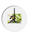CO Chickadee Watercolor 10 InchRound Wall Clock-Wall Clock-TooLoud-White-Davson Sales