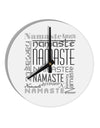 Namaste Rectangle 10 InchRound Wall Clock-Wall Clock-TooLoud-White-Davson Sales