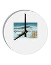 CO Snow Scene Text 10 InchRound Wall Clock-Wall Clock-TooLoud-White-Davson Sales