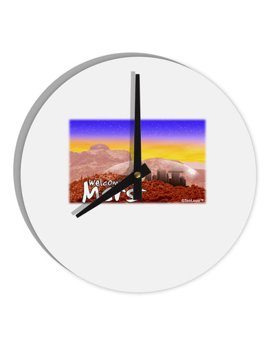 TooLoud Welcome to Mars 10 InchRound Wall Clock-Wall Clock-TooLoud-White-Davson Sales