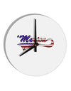 Merica Established 1776 - American Flag Style 10 InchRound Wall Clock by TooLoud-Wall Clock-TooLoud-White-Davson Sales