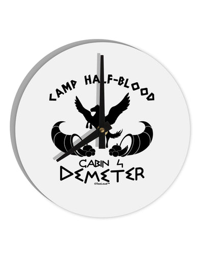 Cabin 4 Demeter Camp Half Blood 10 InchRound Wall Clock-Wall Clock-TooLoud-White-Davson Sales