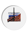 Colorado Mtn Sunset Cutout 10 InchRound Wall Clock-Wall Clock-TooLoud-White-Davson Sales