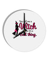 Witch - Bad Thing 10 InchRound Wall Clock-Wall Clock-TooLoud-White-Davson Sales