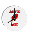 Bite Me Ice Cream 10 InchRound Wall Clock-Wall Clock-TooLoud-White-Davson Sales